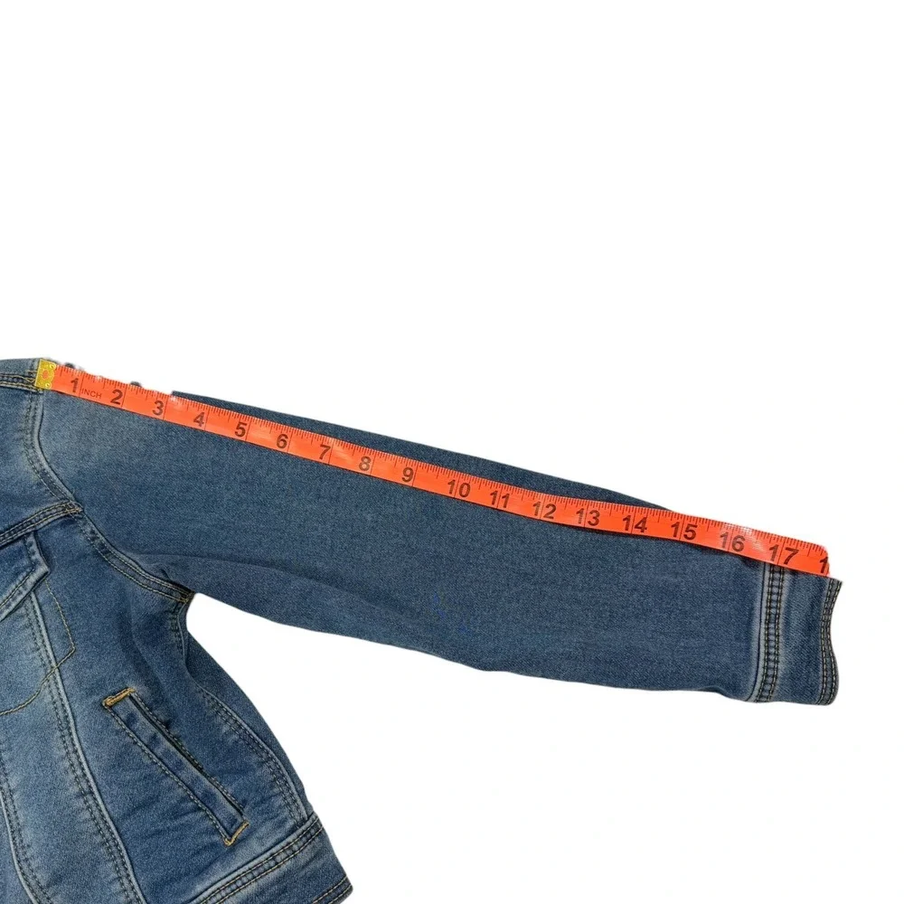 Cat & Jack M 8 Blue Denim Jacket Button Up Classic Western Back to School